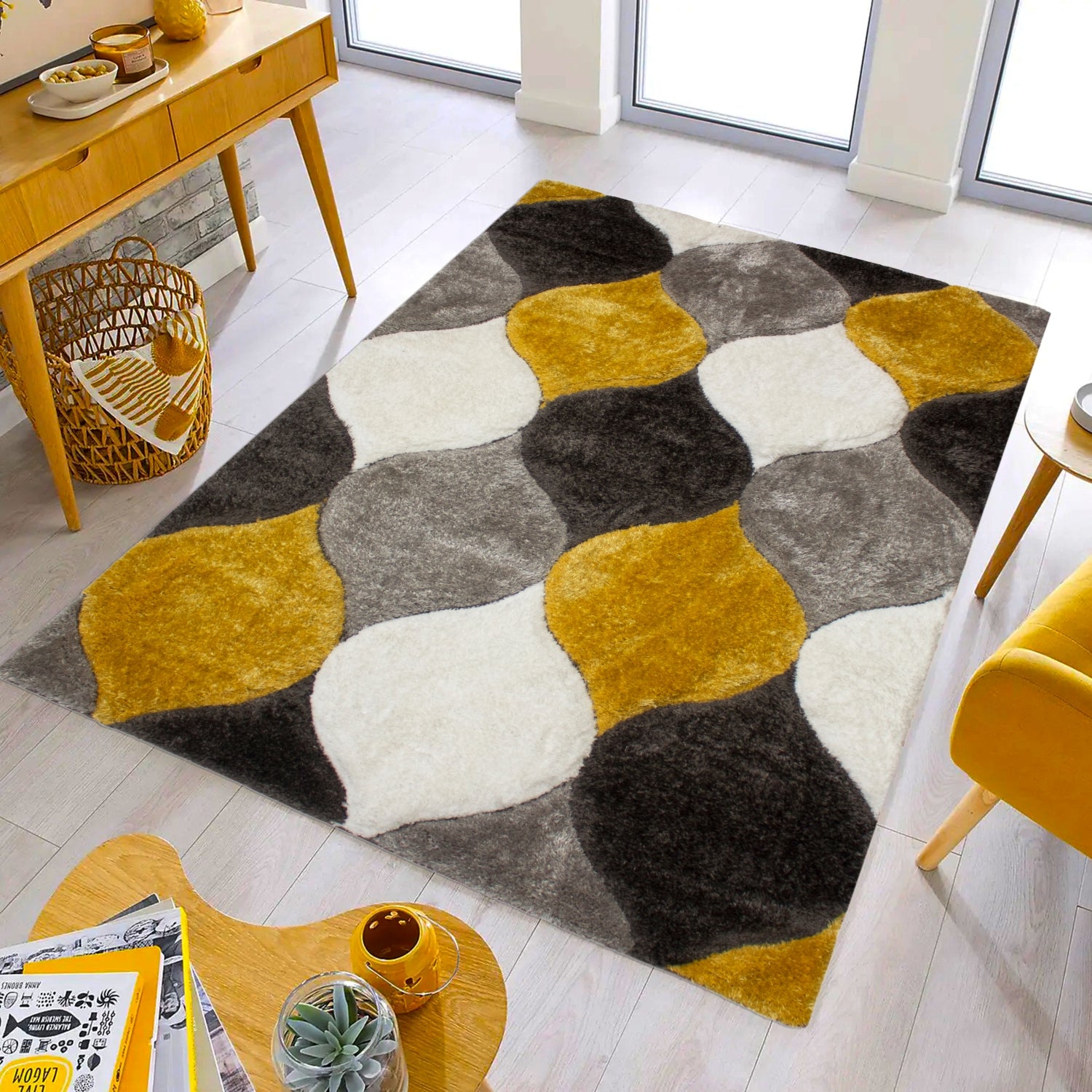 Golden Prism Radiant Yellow Diamond Rug