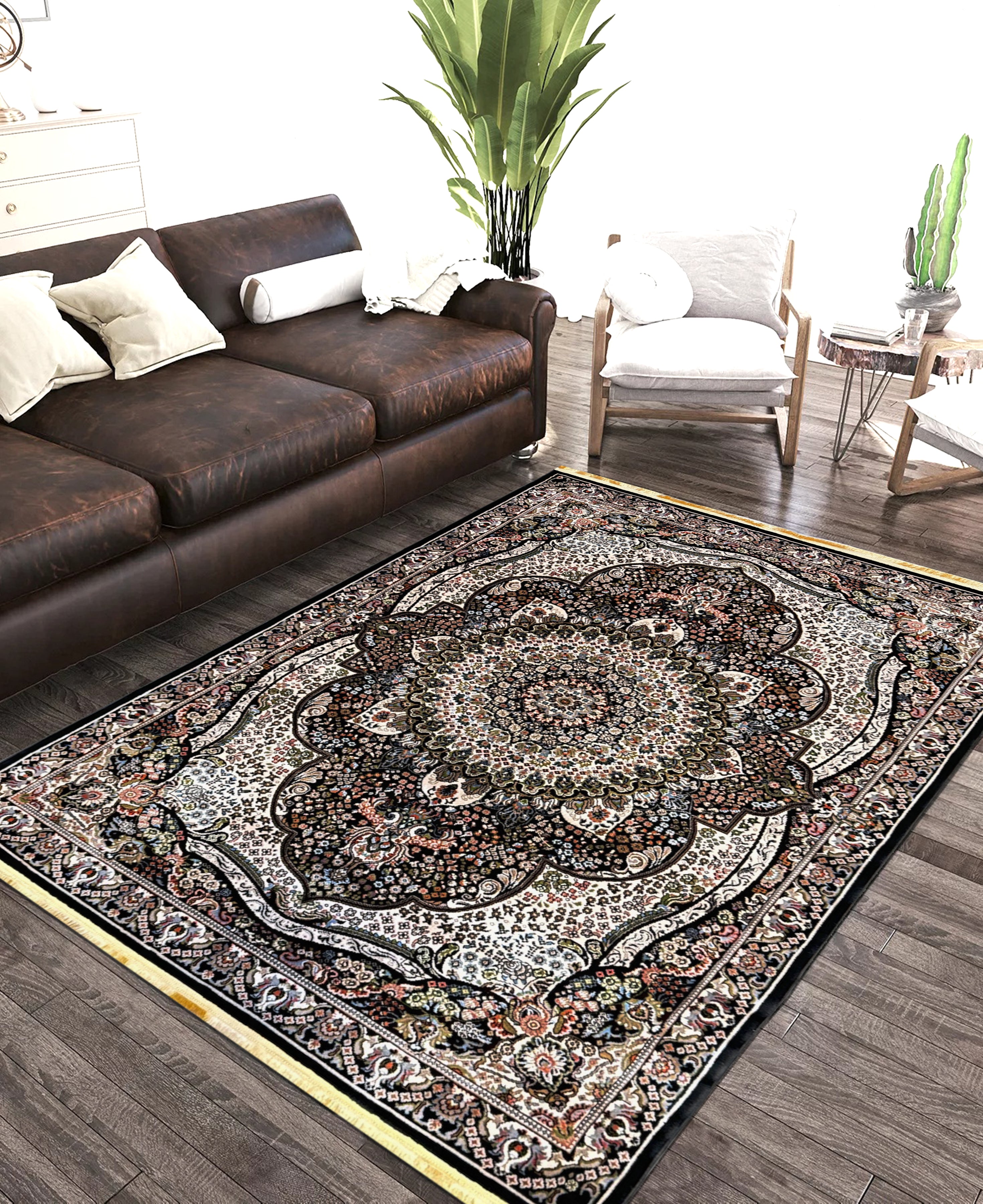 Midnight Majesty A Classic Black Traditional Rug