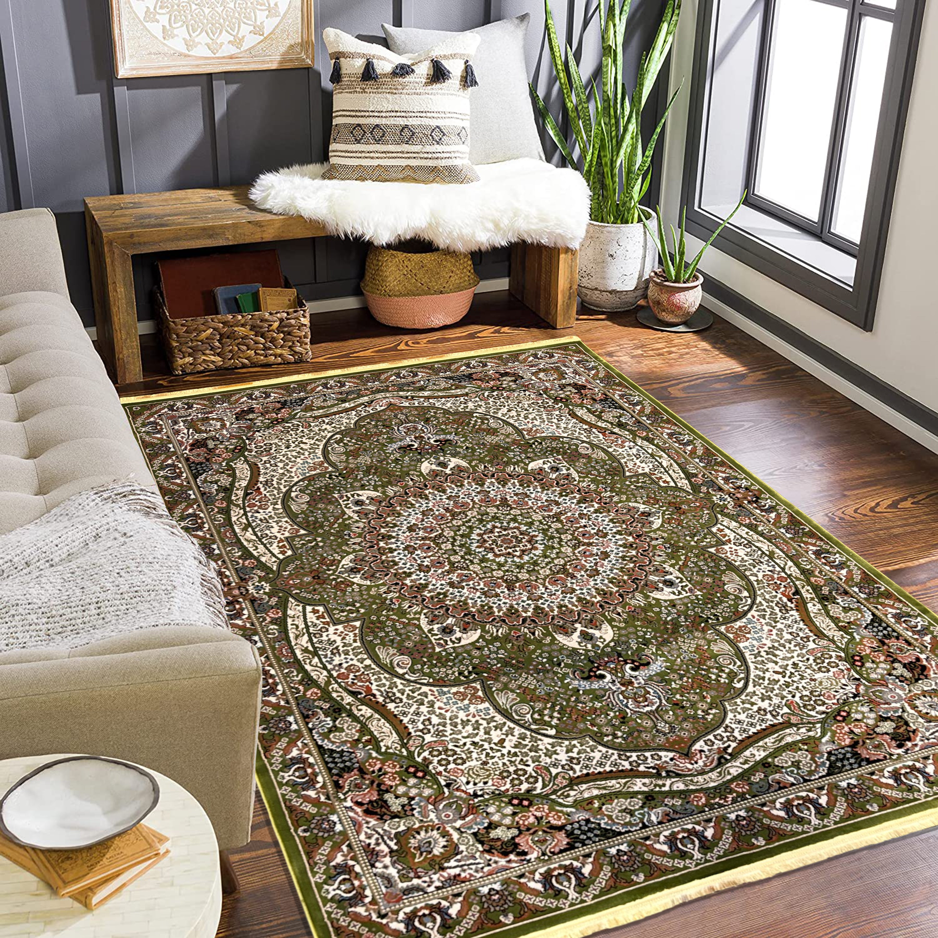 Emerald Heritage A Verdant Traditional Rug