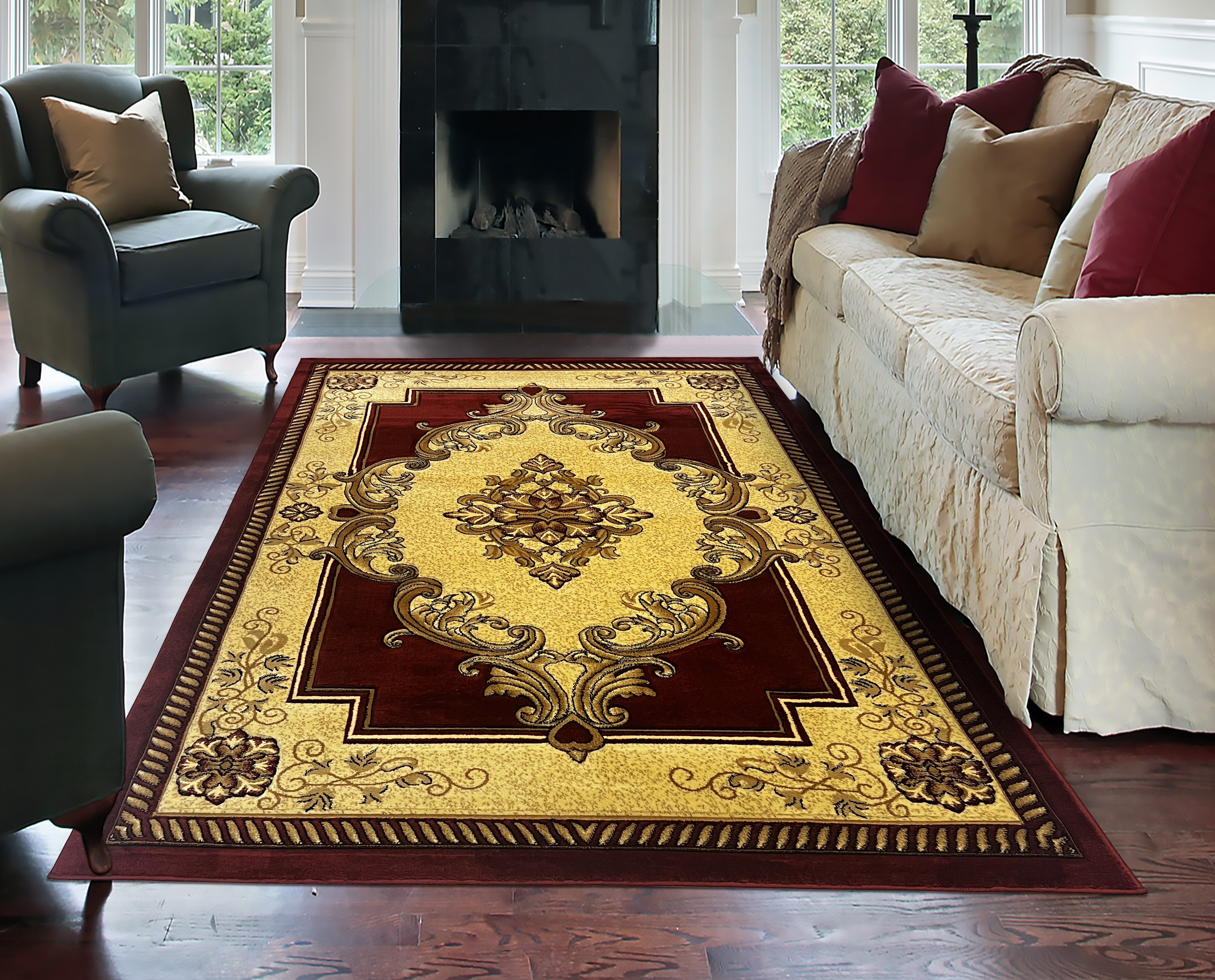 Burgundy Heritage Elegance Traditional