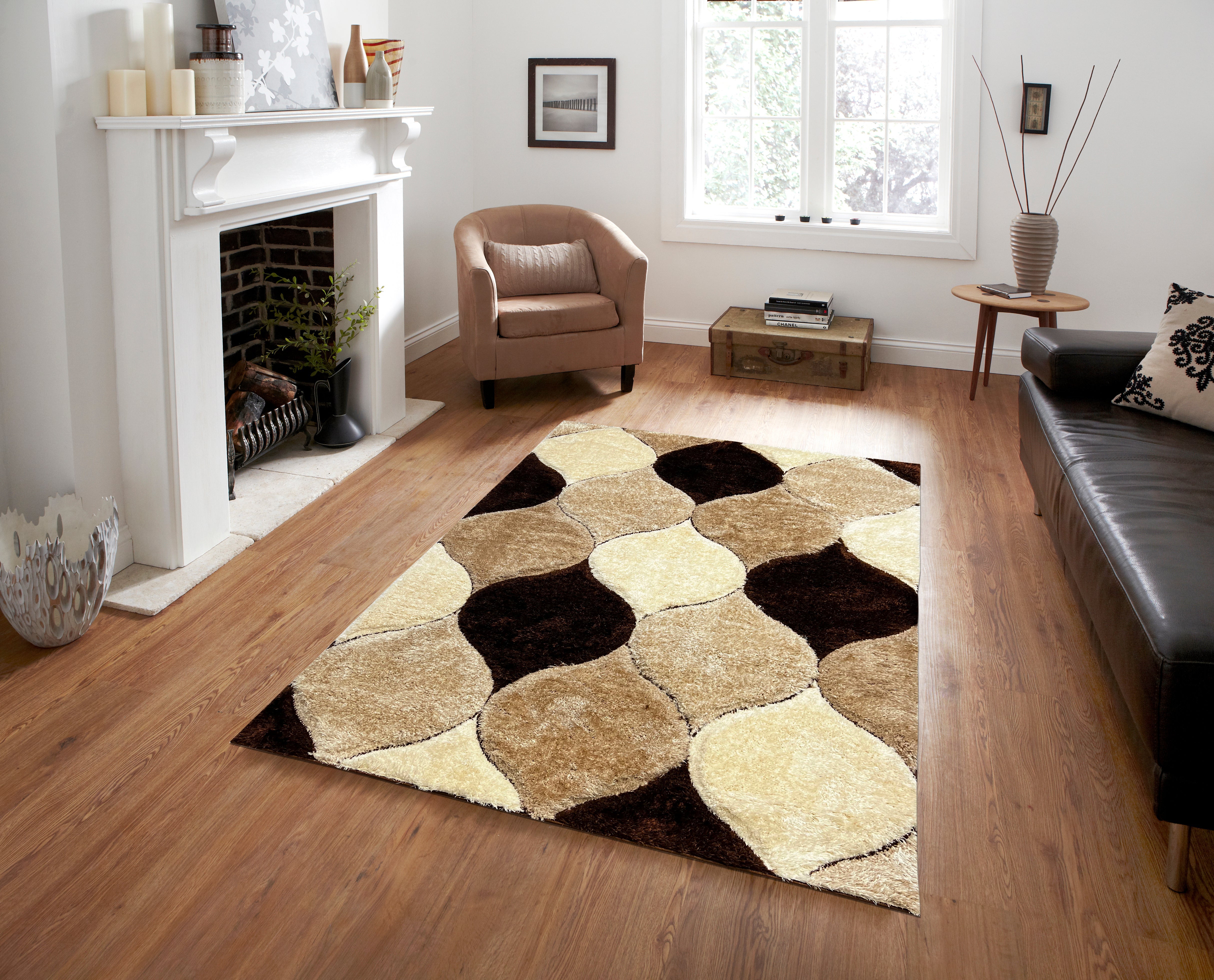 Cocoa Diamonds A Rich Brown Rug with Diamond Motifs