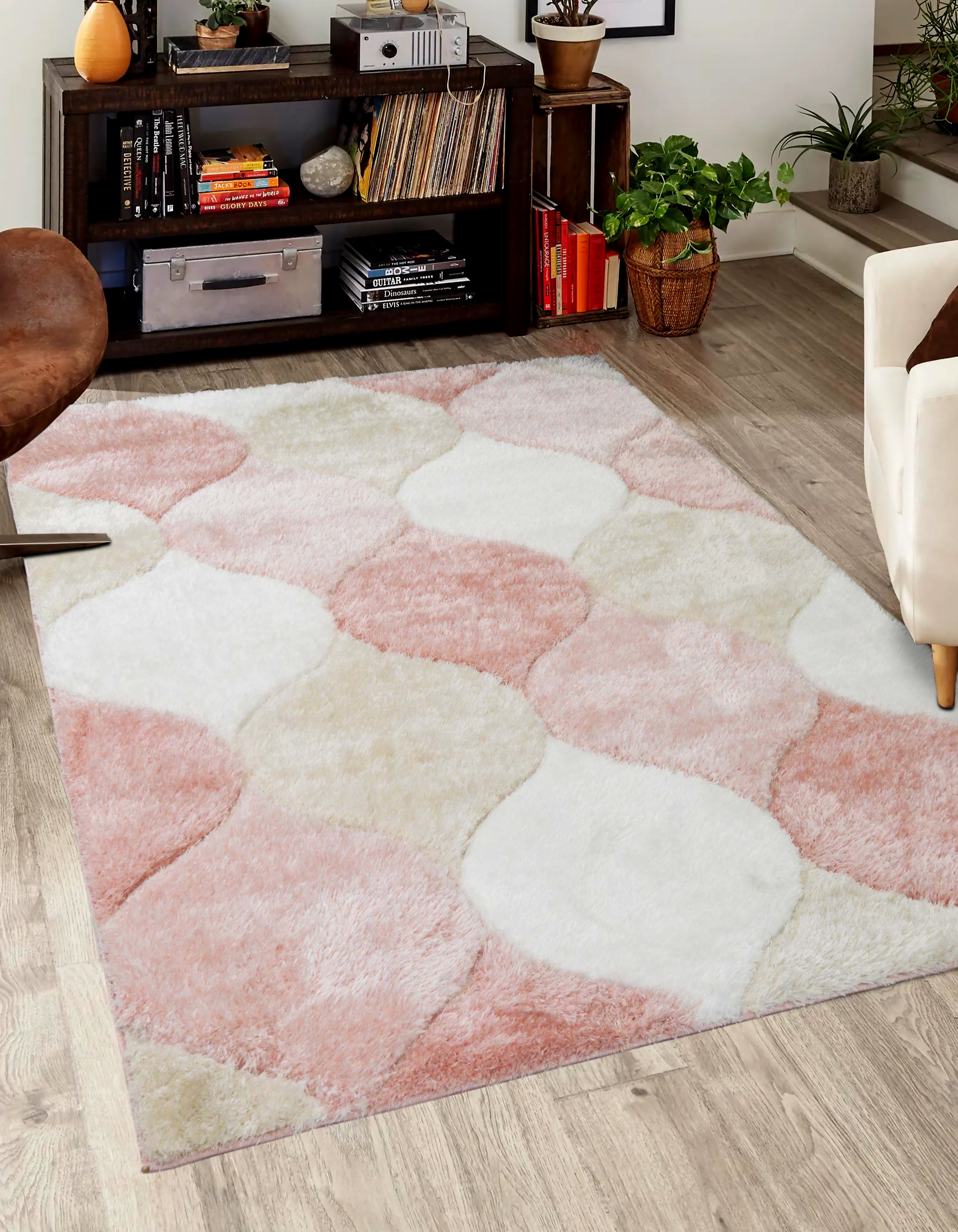 Pink Petals A Diamond Pattern Rug