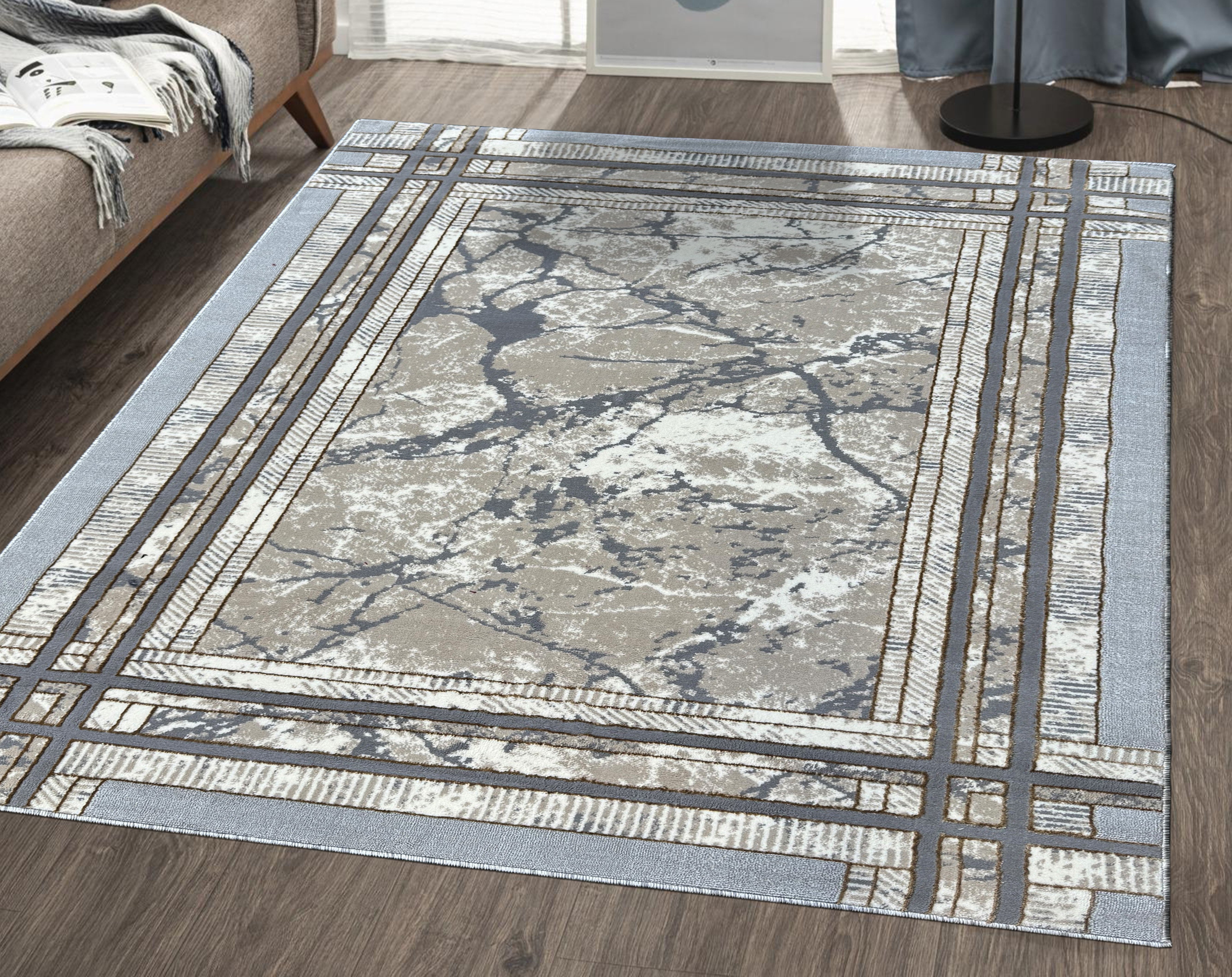 Modern Square Line Rug