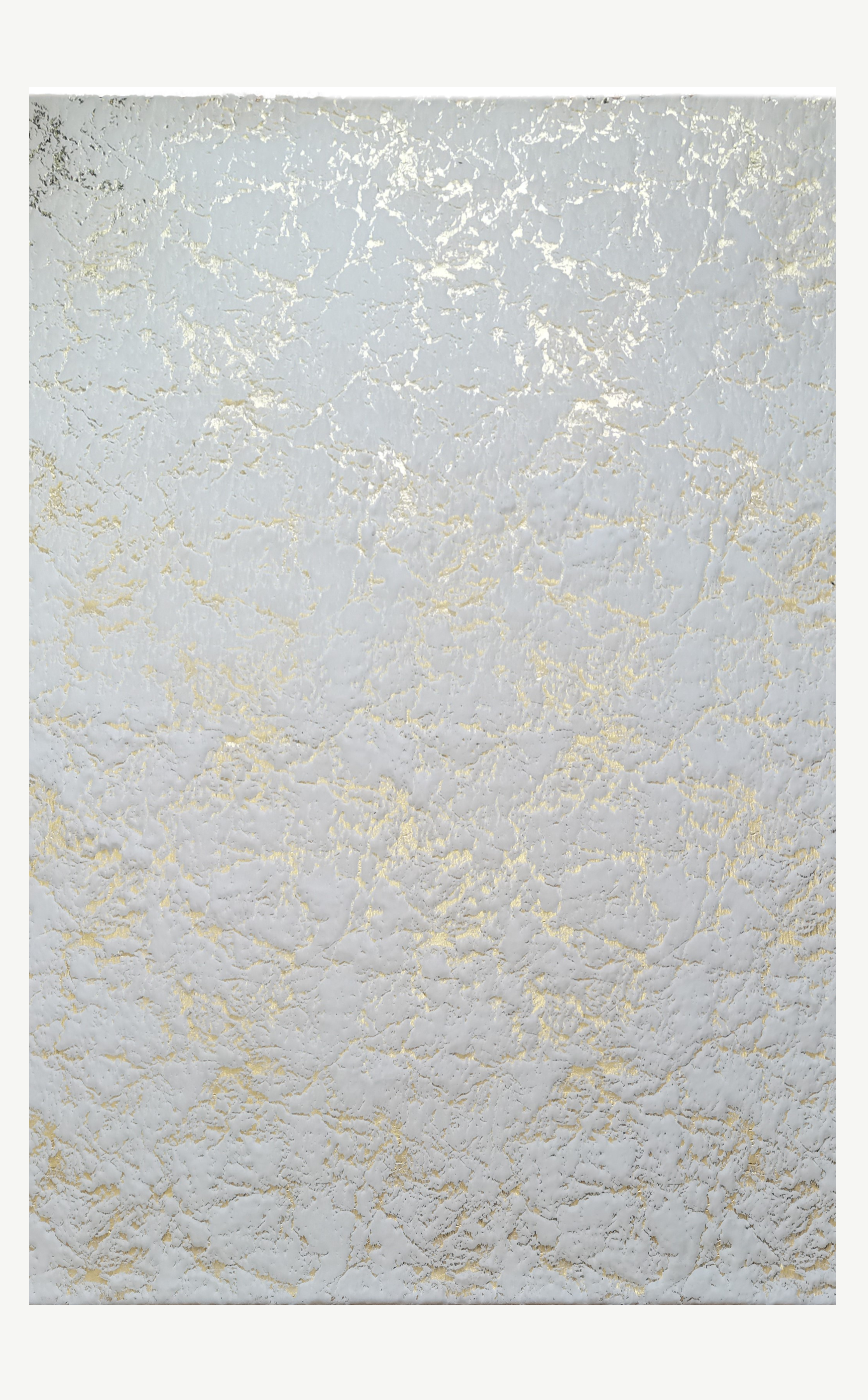 Golden Snowfall Luxurious White Shaggy Rug