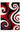 Crimson Whirlwind A Dynamic Red Swirl Rug