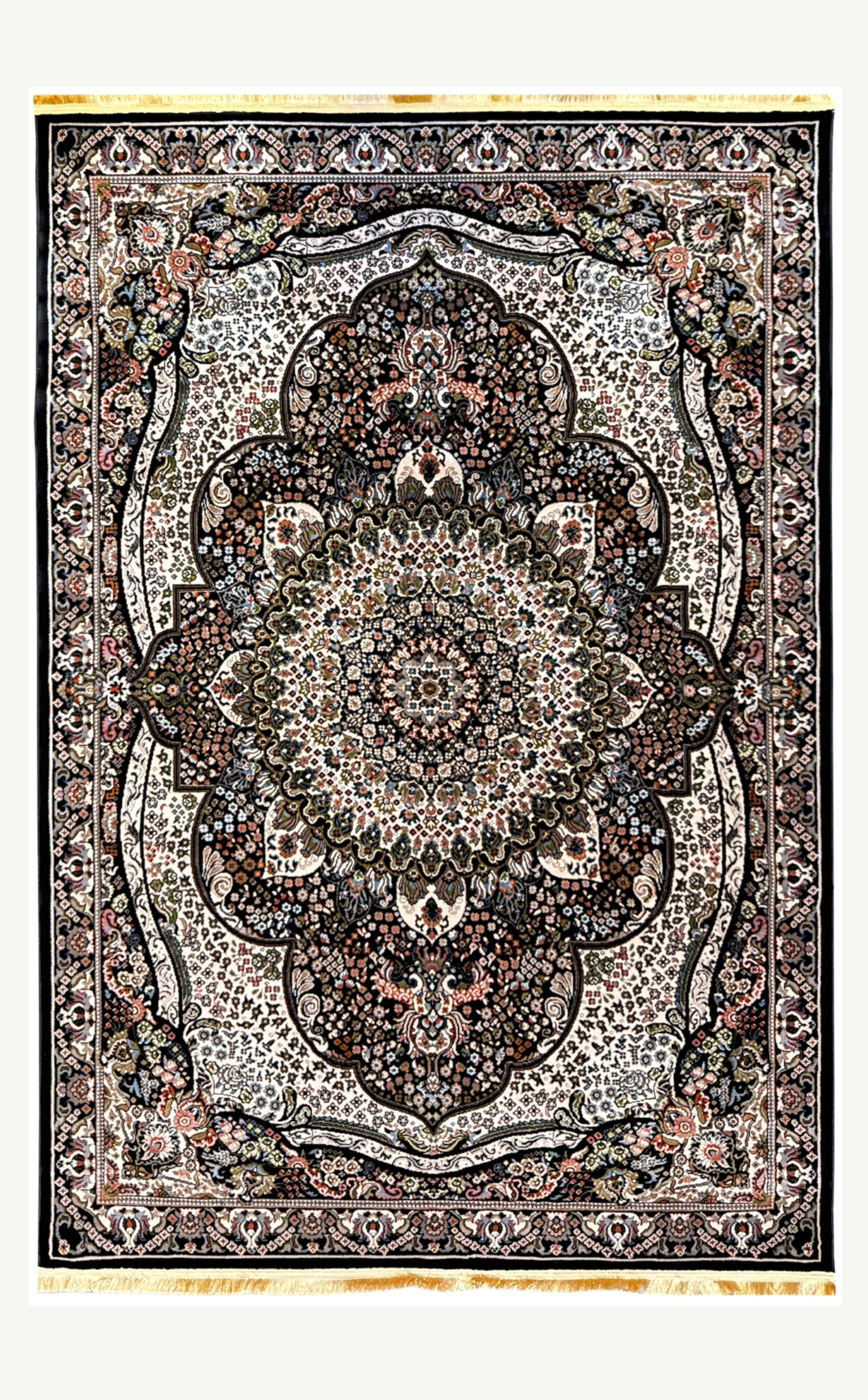 Midnight Majesty A Classic Black Traditional Rug